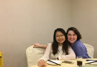 My roommate and I at my program graduation ceremony!