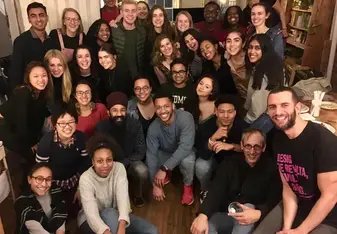 The farewell dinner at our New York coordinator's fabulous house