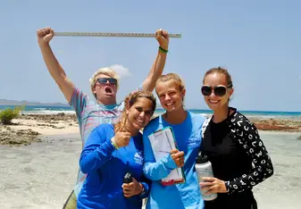 A lot of the trip is about the marine life in the BVI. We take part in different types of research, like sea turtle catching, sea grass monitoring and mangrove monitoring. 
