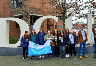 This is me and all of my program mates on our first full day in Dublin! We stopped by our university to see where we would be having school.