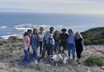 Taking a short hiking break during our fieldwork in Hout Bay, Cape Town