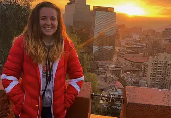 This was the view at sunset from the top of Cerro Santa Lucia. You could see the whole city from there.