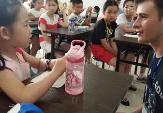 Helping a little girl talk