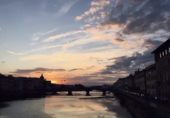 Sunset at Ponte Santa Trinita