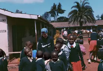 Volunteering at the school