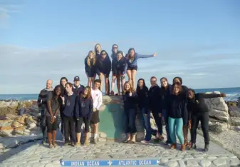 Posing at the ocean divide 