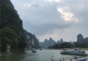 mountains and river in Yangshuo