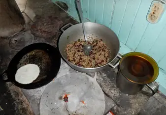 Yummy food cooked by our host mom