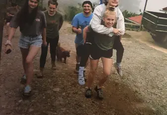 A group of us hiked around the beautiful and very mountainous town of Cedral. Since Cedral is in the foothills of Costa Rica's tallest mountain, clouds and fog often roll in and shroud the hills from view.