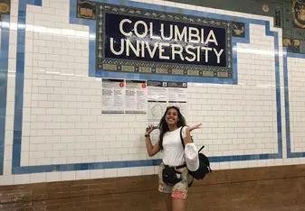 Arriving to Columbia University station. The best moment!!