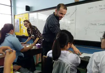 Teaching high school juniors with my partner