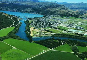 airplane view of one of my favorite cities, Queenstown