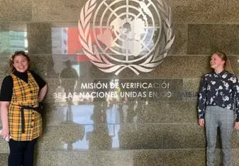 Myself and another student at the UN verification mission in Colombia 