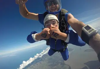 First time sky diving!! A feeling I will never forget. IT. WAS. AMAZING.