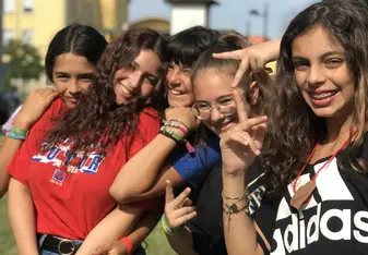 These are afew of my students from a camp in Venice. They we're 12-13 years old. 