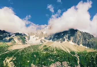We took a train through the mountains in Chamonix to see this beautiful view. 
