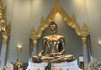 Inside a Buddhist temple