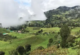 A shot of the mountains on our trip into the mountains