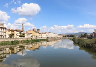 This is the Arno river in Florence.