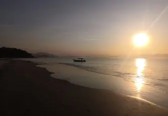 Sunset from Cananéia beach
