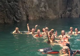 Swimming at Khao Sok National Park