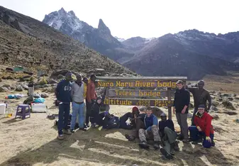 Photo on our last at Mt Kenya as we headed back down the mountain to Nanyuki.