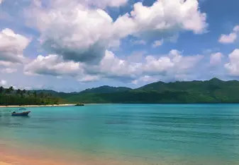 Breath taking view of a beach in the Dominican Republic 