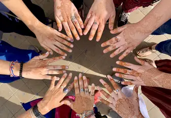 All of the girls in the group and I had beautiful henna and wanted to remember it forever 