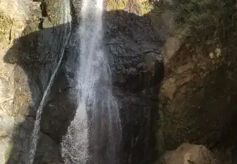 The group at one of the waterfalls that we hiked to. 