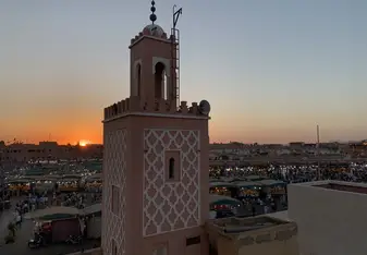 The view from our restaurant in Marrakech