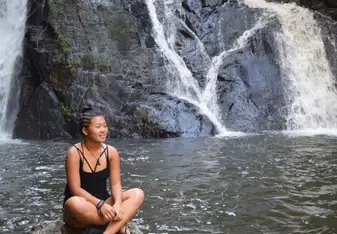 One of our many excursions to see a waterfall deep in the forrest