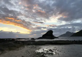 Beautiful sunset at Barefoot Kuata
