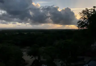 My friend and I woke up at 5:00am to watch the stunning sunrise on a hilltop