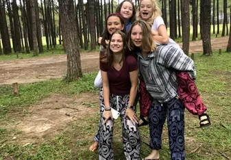 During the bus ride from the Children's Home to the Elephant Sanctuary we stopped at this beautiful forest and took a few photos.