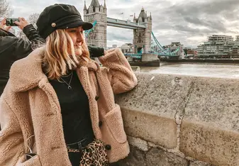 in front of the London Bridge