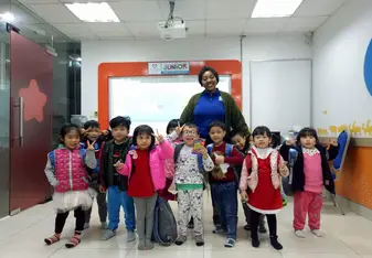 Teaching my beginner class in Vietnam Hanoi. 