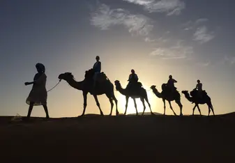 Photo from camel riding at sunset in the Sahara 