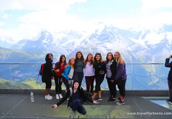 On top of a mountain in Switzerland 