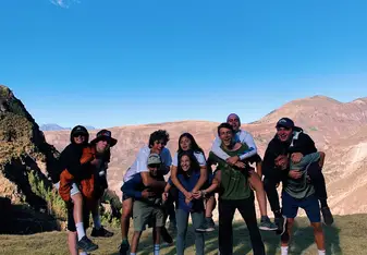 My new best friends and I at some Incan Ruins