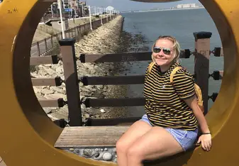 This is a picture of me during a tour of the east coast of South Korea 