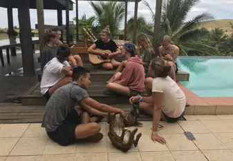 As we waited to leave for the airport, my group hung out one more time. As Kelley played guitar, we realized that the connections in this group were true and for life.  