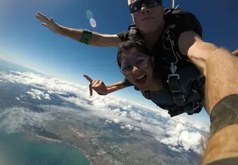 Skydiving on the last day of our trip- something which I never thought I would do!