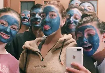 even the leaders took part in our face mask night!