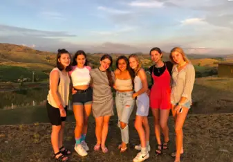 The last sunset of the trip with my roommates! 