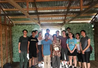 During one week we built a house in the flouting village supporting to a family and all the community.