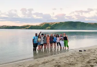 Big Fiji week one group at Somo somo village