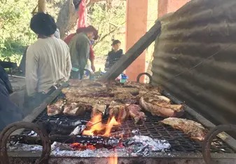 BBQ cookout on the farm during the weekend