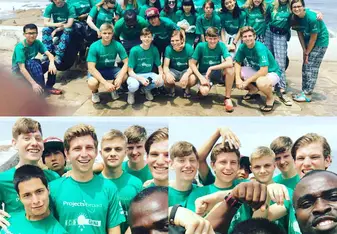 Projects abroad volunteers at Cape Coast Castle