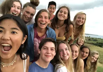 On our last night in Fiji, our group to a spot with beautiful views near the Momi Bay Rustic Pathways Fiji base and spent quality time together on our last night