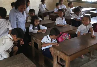 The first grade class my group was teaching